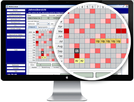 Webterminal Planungsübersicht