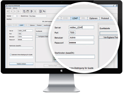 Zutrittskontrolle LDAP-Schnittstelle